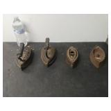 (4) Antique Iron Presses