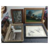 Framed Artwork And Mirror