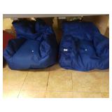 (2) Blue Bean Bag Chairs