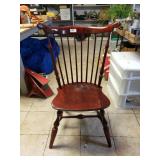 Red Wood Desk Chair