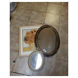 (2) Mirrors & Van Gogh Sunflower Replica