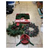 Christmas Wreaths & Tree Stand