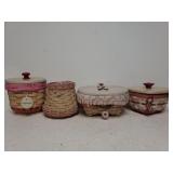 Longaberger Pink Ribbon Baskets (4)