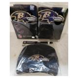 Ravens Seat Covers (2) & Ravens Head Rest