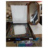 Mauve/blue Wall Murrieta & Octagon Mirror