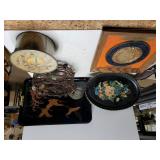 Flowered Serving Tray, Oriental Serving Tray.