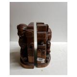 Tiki Wooden Bookends