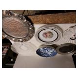 Glass Serving Tray, Copper Serving Tray, Peacock