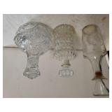 Beveled Glass Decanters, Etched Glass Decanter