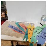 Laminated Calendar And Month Headers, With