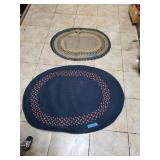 Blue/red Oval Carpet (2), Tan/blue Oval Carpet