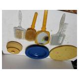 Blue Plate, Microwave Plate,  Brush, Hand