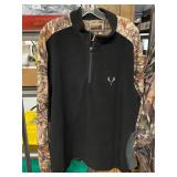 Legendary Original Deer Gear 3/4 Zip Black/Camo