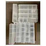 (10) Plastic Divided Organizing Storage Bins