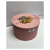 Vintage Round Sewing Basket Set