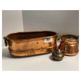 (2) Copper-colored Planters