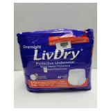 Pack Of 12 Overnight LivDry Protective Underwear