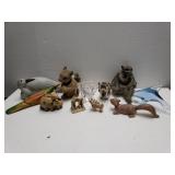 Misc Animal Figurines - Squirrels, Birds,