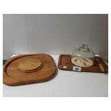 (2) Wooden Cheese/appetizer Board