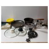 Misc Cooking Pans- Fry Pan, Lids, Sauce Pans,