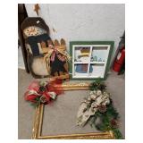 (4) Wooden Home Decor Pieces - Snowmen, Christmas