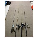(4) Fishing Rods & Reels