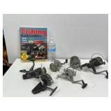 Fishing Collectibles Book & (6) Fishing Reels