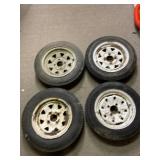 (4) Trailer Tires