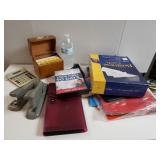 Office Supplies: Staplers, Card File Box,
