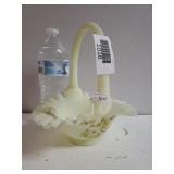 Fenton Glass Basket Signed