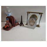 Hobo Bookends, Eiffel tower Model & Clocks