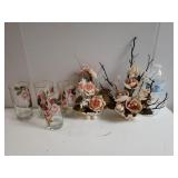 Floral Drinking Glasses & Floral Table Decor