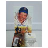 Ted Williams Color Sketch W/COA - 4.75"×7" - Red