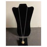 Long Necklace w/pocket Quartz Watch Locket