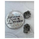 (3) Longaberger Basket / Dresden Ohio Pins