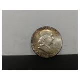 Rare 1963 Rainbow Toned Silver Franklin Half
