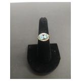 Early Western Germany Signed Rhinestone Ring