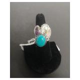 Turquoise, Abalone, Amethyst Rings - Marked 925