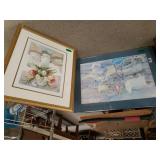 Floral Picture & Sea Side Dock Painting