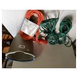 Plastic Bucket & Extension Cords