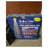 Rope Light Spiral Tree