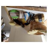 Basket Of,  Scrub Brushes M, Spray Nozzle,