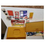 Sewing Box, Scissors, Sewing Machine Needles