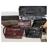 Assorted Black & Burgundy Purses & Wallets