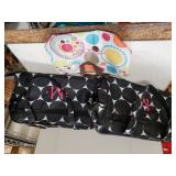 Thirty One Black Polka Dot Bags & Colorful