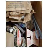 Box Of Assorted Nails, Tubing. Pick Ax Head &