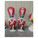 (2) Vintage Blow Mold Toy Soldiers (One Works