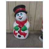 Vintage Snowman Blow Mold (Works)