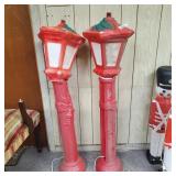 (2) Vintage Blow Mold Street Lights