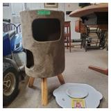 2 Tiered Cat Bed/Scratching Post, And Kitty Lou